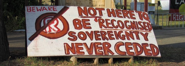 Canberra - Parliamentary Area - message from the Aboriginals