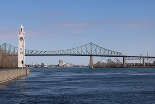 Montreal - Clock Tower and Jacques-Cartier bridge
