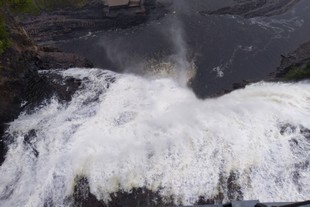 Quebec - uphill view of the Montmorency Falls
