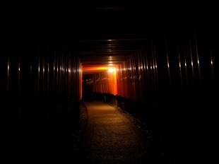 Kyoto - Fushimi Inari - torii hallway