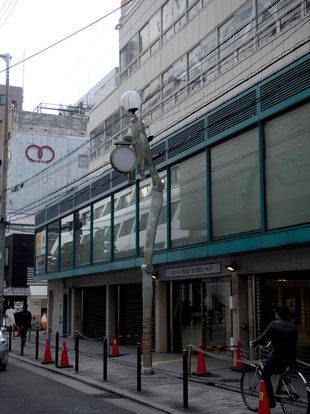 Osaka - America-mura - green lamp post