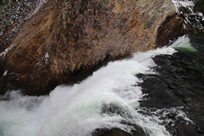 Yellowstone National Park - Canyon Village - Grand Canyon of the Yellowstone - Brink of the Lower Falls - top view #1