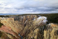 Yellowstone National Park - Canyon Village - Grand Canyon of the Yellowstone - Grand View Point - canyon view