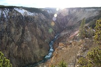 Yellowstone National Park - Canyon Village - Grand Canyon of the Yellowstone - Inspiration Point - canyon view #2