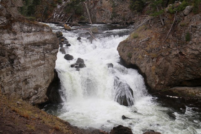 Yellowstone National Park - Madison - Firehole Canyon Drive - Firehole Falls
