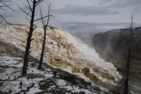 Yellowstone National Park - Mammoth Hot Springs - Mammoth Hot Springs Terraces - Canary Spring