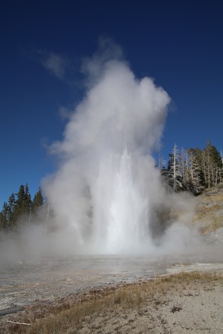 Yellowstone National Park - Old Faithful Village - Upper Geyser Basin - Grand Geyser eruption