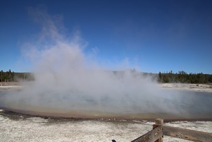 Yellowstone National Park - Old Faithful Village - Black Sand Basin - Sunset Lake